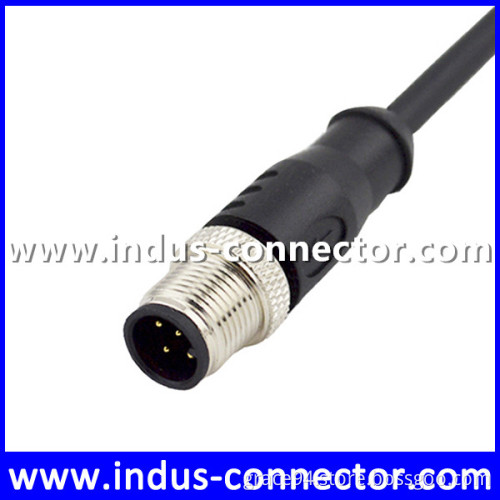 Equivalent to antenna bulkhead waterproof m12 a code 4 pin male aerial bundle connector cable